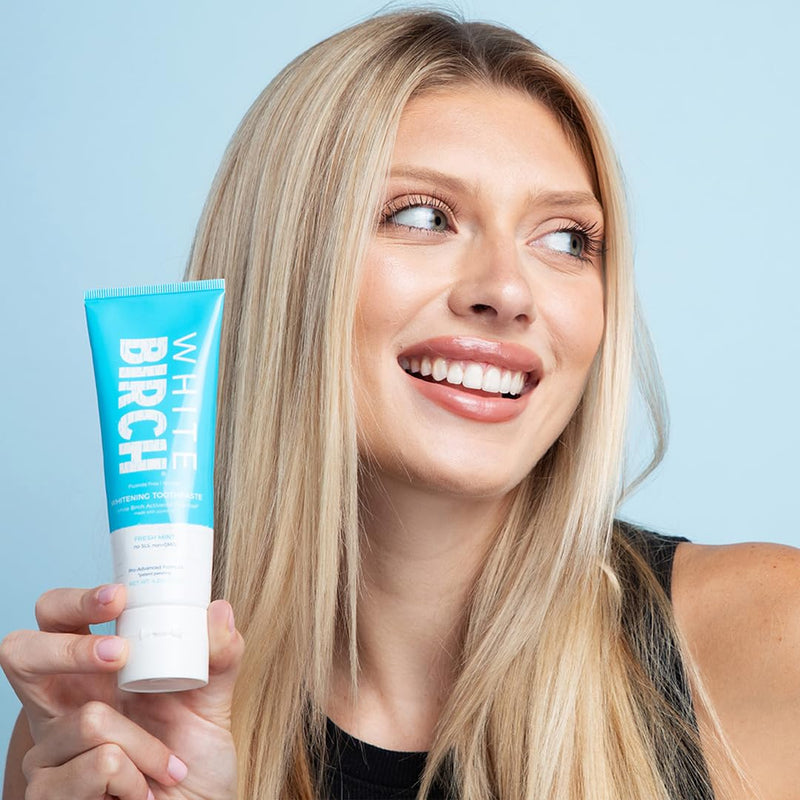 [Australia] - White Birch Activated Charcoal Toothpaste - Professional Teeth Whitening - Natural, No Fluoride Oral Care Whitening Toothpaste (1 Pack) 