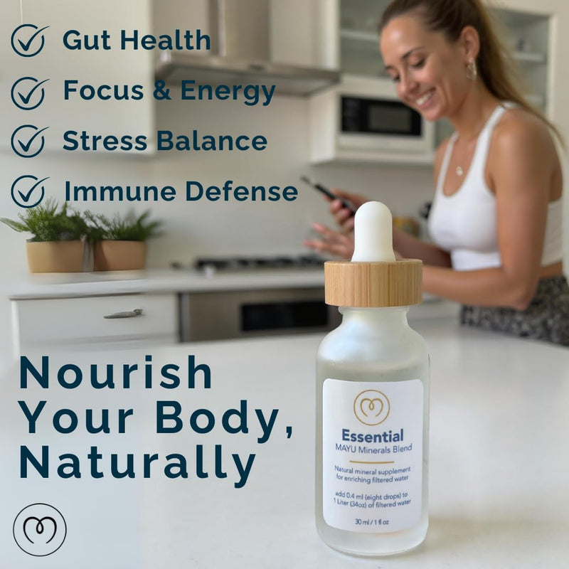 [Australia] - Mayu Concentrated Ionic Trace Mineral Drops - Rich Concentrate Electrolytes: Magnesium Chloride Sodium Supplements - Essential Blend Drop for Immune Support - Nutrient-Packed Alkaline Water (1) 1 