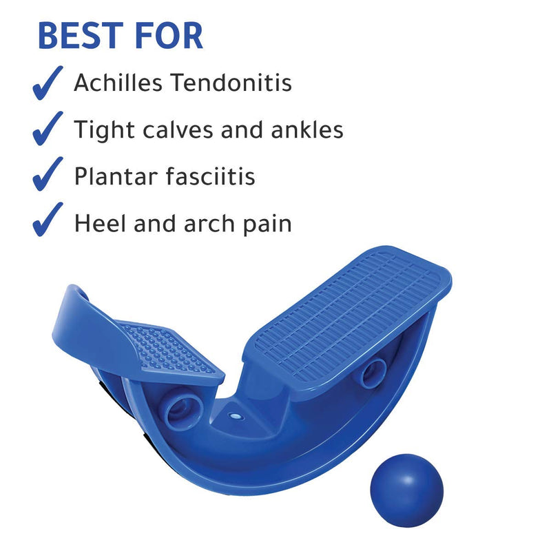 [Australia] - Lumia Wellness Foot Rocker with Massage Ball - Calf Stretcher for Plantar Fasciitis, Achilles Tendonitis, Shin Splints, Heel, Feet Pain Relief - Ankle Wedge Stretches Strained Leg Muscle 