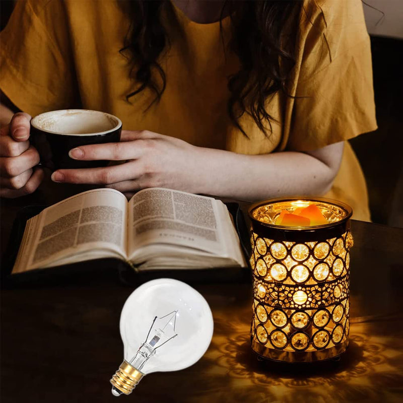 [Australia] - Wax Warmer Bulbs, 25 Watt Light Bulbs for Full Size Scentsy Warmers,G50/G16.5 Globe E12 Clear Scentsy Bulb for Candle Wax Warmer, Long Lifespan, 120 Volt (6 Pack) 