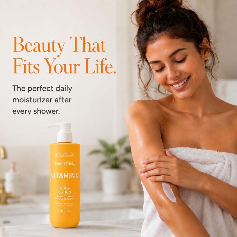 Vitamin C Body Lotion – Radiance Moisturizer with Niacinamide & Orange Blossom for Dull Dry Skin, Helps Tone & Smooth Skin Appearance, Daily Moisture & Skin Hydration Routine, 17.92 oz 17.92 Fl Oz (Pack of 1)
