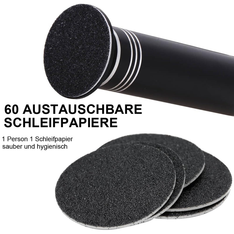 [Australia] - Electric Callus Remover Adjustable Speed Professional Pedicure Foot File with Interchangeable Foot Files for Dead Hard Cracked Skin, with 60 Replacement Sanding Pads (Black) Black 