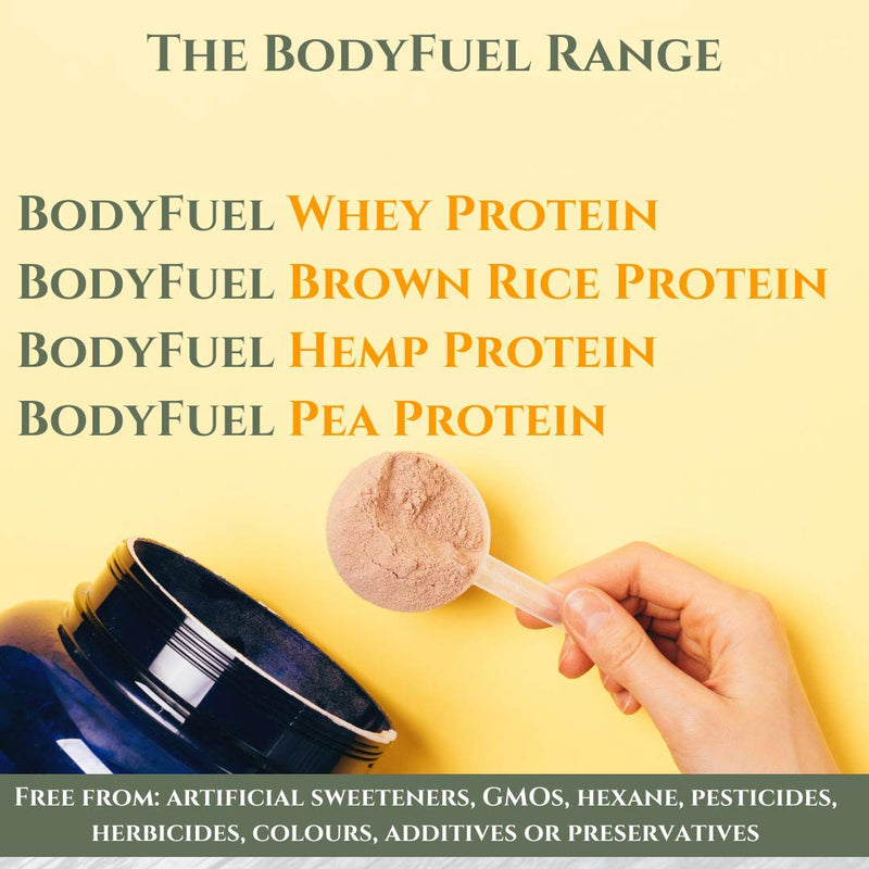 BodyFuel Whey Protein Isolate & Concentrate Vanilla Flavour – NO Artificial Sweeteners - NO GMOs - Vegetarian, 600g powder