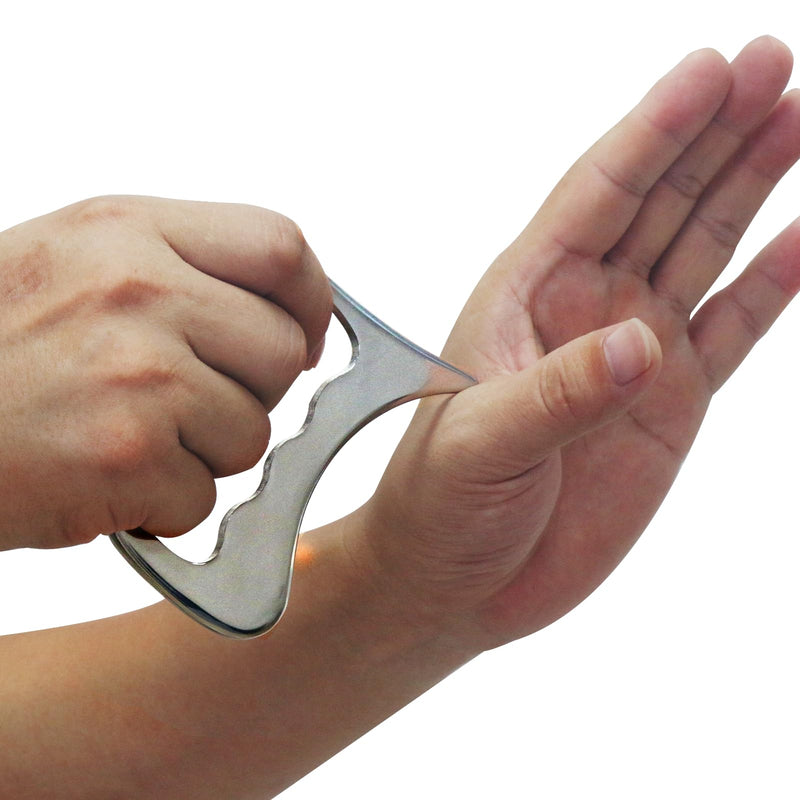 [Australia] - Gua Sha Stainless Steel Muscle Scraping Tool Back Massager for Chiropractor Physical Therapy Myofascial Relaxation B B back stainless steel massager 