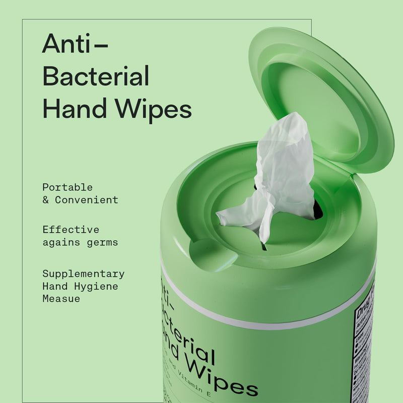 [Australia] - Antibacterial Hand Wipes Fresh Morning Breeze- Antibacterial Wipes with Aloe and Vitamin E Formula | 5"x7" Wet Wipes Canister | No Parabens, Sulfates or Phthalates, Kills 99% of Germs, 50 ct 50 Count (Pack of 1) 