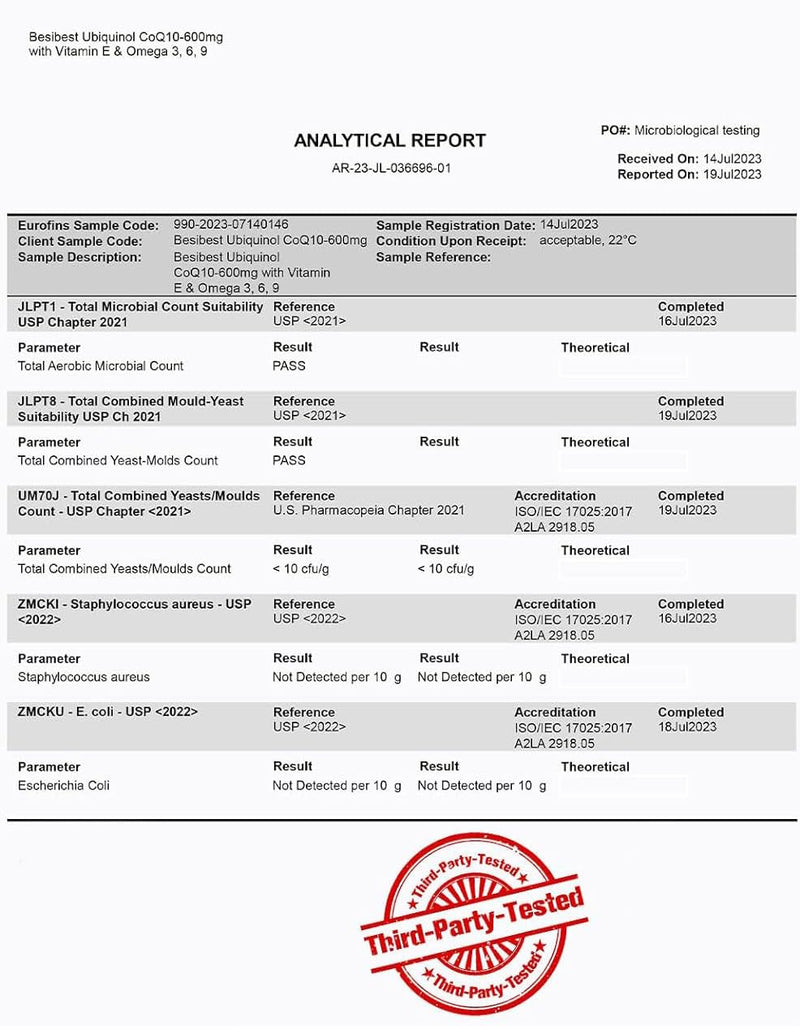 [Australia] - Ubiquinol CoQ10-600mg-Softgel, Active Coq10 Ubiquinol Supplement with Vitamin E & Omega 3, 6, 9, High Absorption-Coenzyme-Q10, Powerful Antioxidant for Energy Production, Tested, 60 Count 60 Count (Pack of 1) 