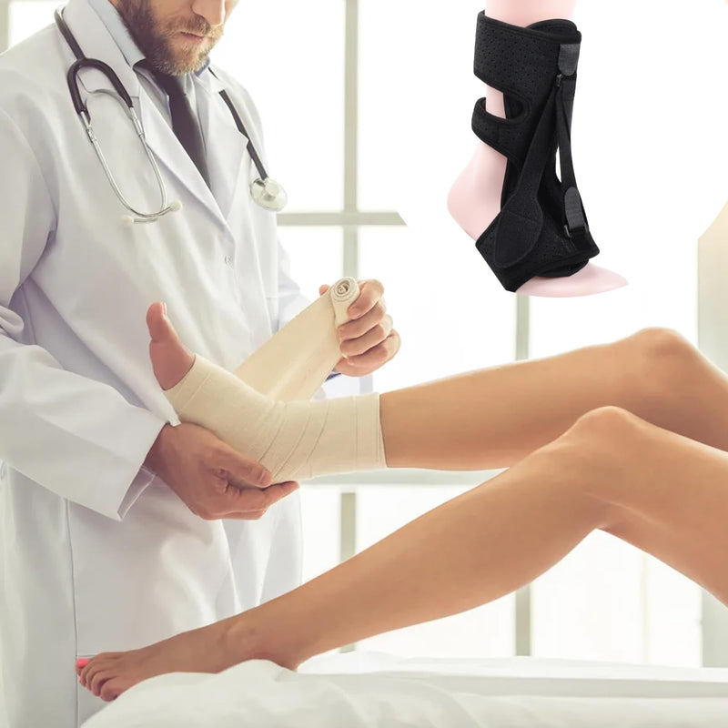 [Australia] - Fasciitis Night Splint, Plantar Fasciitis Night Splint Foot Splint, Plantar Fasciitis Orthosis, Ankle Splint with Adjustable Straps, Orthosis Splint Relief Achilles Tendonitis, Foot Drop, Black 