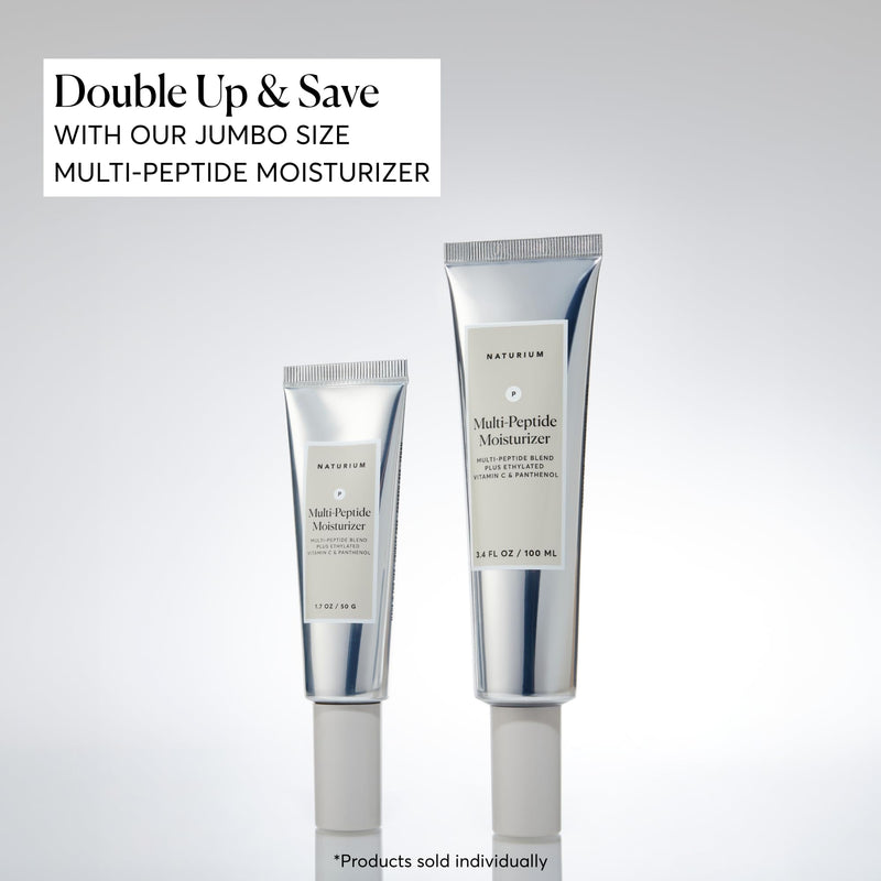 Naturium Multi-Peptide Moisturizer Jumbo, Hydrating & Smoothing Skin Care, Moisturizes with Ethylated Vitamin C & Panthenol, 3.4 oz 3.4 Ounce (Pack of 1)