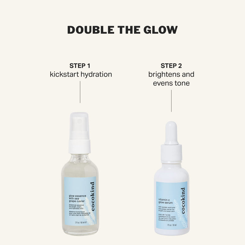 Cocokind Vitamin C Glow Serum with Azelaic Acid and Sea Grape Caviar for Bright and Even Skin, 1 Fl Oz | Brighten & Even Skin Tone and Texture, Hydrating Face Serum with Azelaic Acid and Sea Grape Caviar, Sensitive Skin Friendly 1 Fl Oz (Pack of 1)