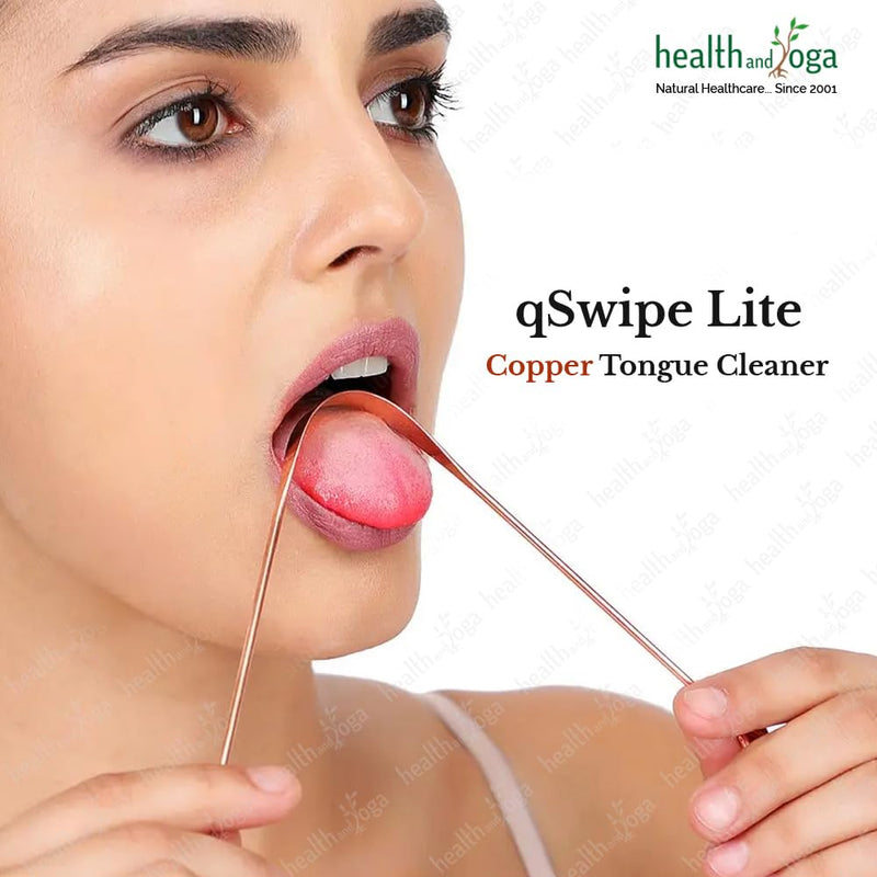[Australia] - HealthAndYoga™ qSwipe Lite Copper Tongue Cleaners - Disposable Metal Tongue Scrapers Bulk Pack - Relief for Bad Breath and Oral Hygiene (Set of 12) 12 Count (Pack of 1) 