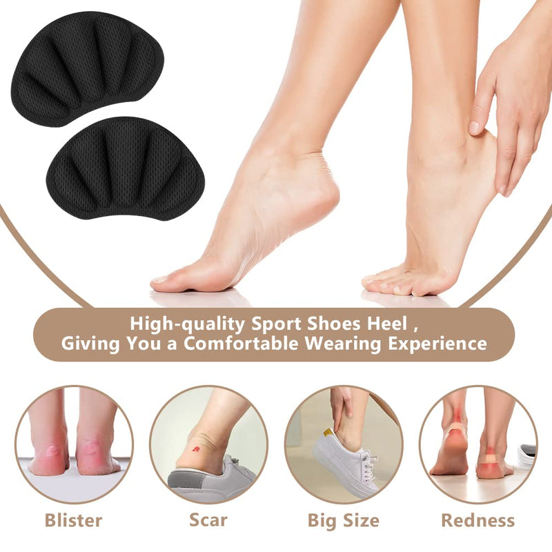 [Australia] - Flintronic 2 pairs of sneaker repair patches, heel patches, shoes heel repair sneakers, leather heel protection, heel pad repair for most types, black black-2 pairs 