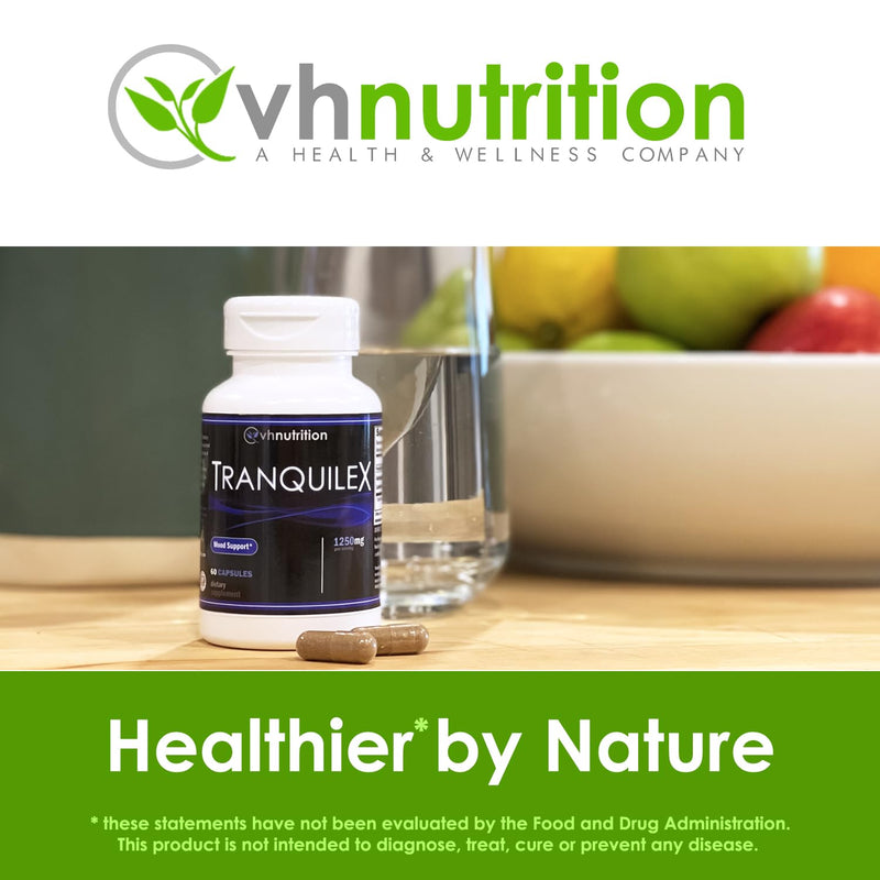 [Australia] - VH Nutrition TRANQUILEX | Stress Relief Supplement* | Ashwagandha, Passion Flower, Kava Kava, Lemon Balm, Licorice Root, and Lavender | Natural Relaxation and Mental Calmness | 60 Capsules 