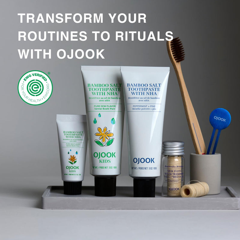 [Australia] - Kids Fluoride Free Bamboo Salt Toothpaste with nHA - Pure Dew | Nano Hydroxyapatite, Remineralizing, Strengthening Enamel for First Teeth, Safe to Swallow (3oz) 3 Ounce (Pack of 1) 