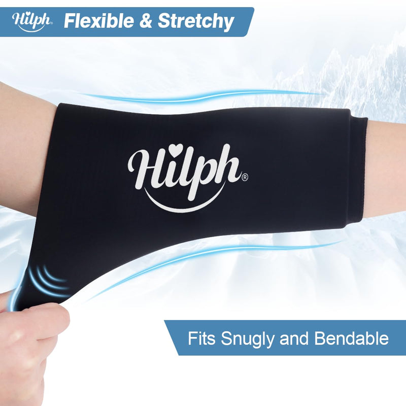 [Australia] - Hilph Cooling Pack for Elbow and Knee Injuries, Reusable Cooling Pads Gel Heat and Cold Therapy Cooling Pad Ice Pack for Tennis Elbow Sleeves for Pain Relief - M Soft Gel Elbow 