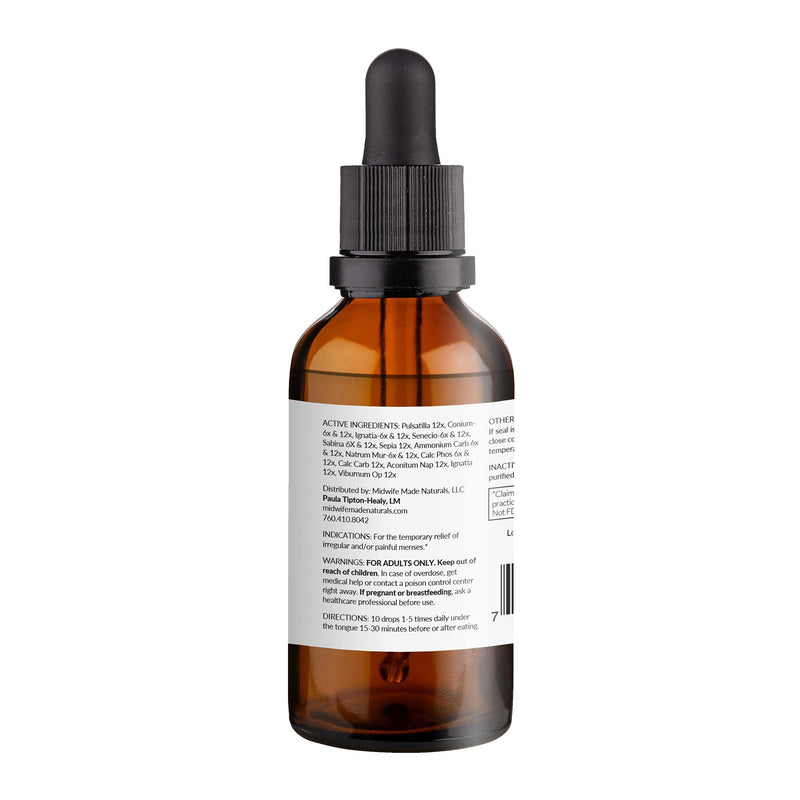Regular as the Moon – Herbal Homeopathic Cycle Support Drops – Natural, Hormone-Free, Vegan, & Non-GMO Liquid Formula – Made in USA – Gluten-Free & Dye-Free