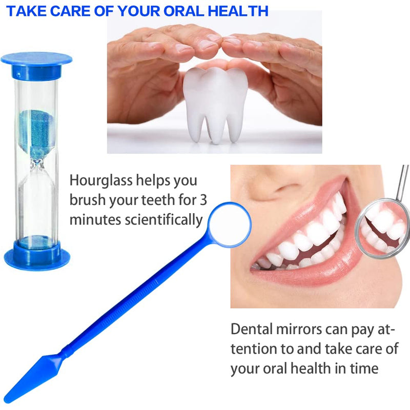 Wenge Portable Orthodontic Oral Care Kit - 2Pack - Travel Kit for Patients, Interdental Brushing Wax Floss Toothbrush Cleaning(Purple & Blue) Purple_Blue