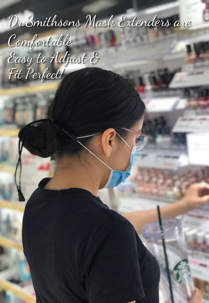 [Australia] - Mask Extender Straps for Back of Head (5-Pack) - Non-Slip & Adjustable Mask Straps for Back of Head | Ear Savers for Masks Strap Tightener Fastener Expander for Adults, Kids 