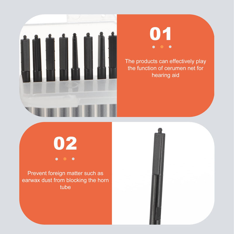 1 Set Wax Protection Filter Wax Guards for Hearing Aids With Clear Cleaning Kit