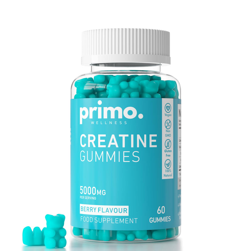 Creatine Gummies 5000mg – 60 Count Berry Flavoured Energy Gummies Pump Pre Workout Creatine Powder Vitamin Gummies – Vegan Gluten Free Muscle Growth Supplements