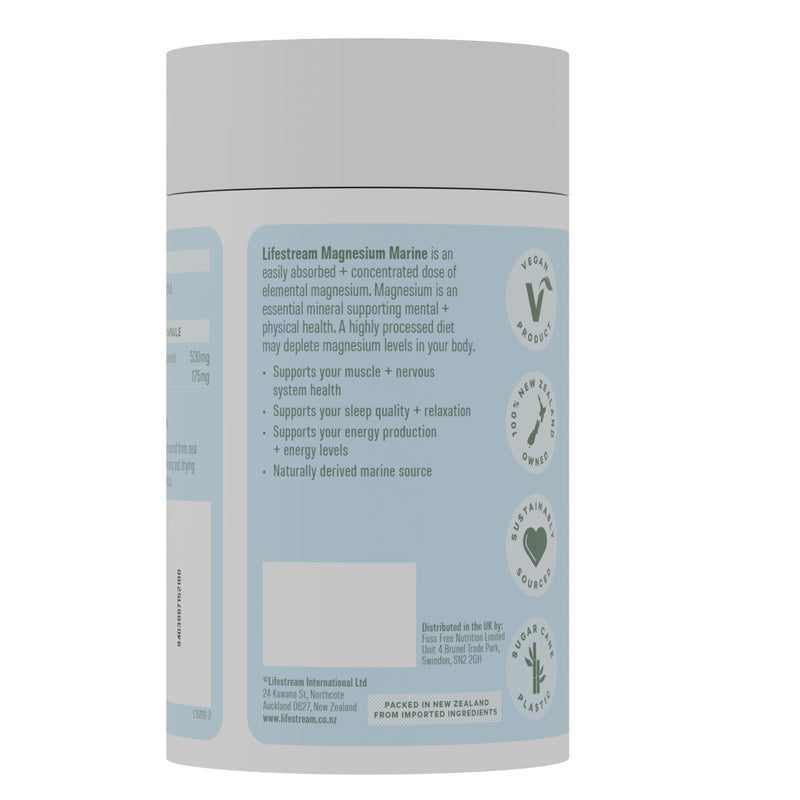 Lifestream Natural Magnesium Capsule - Pack of 120 Capsules