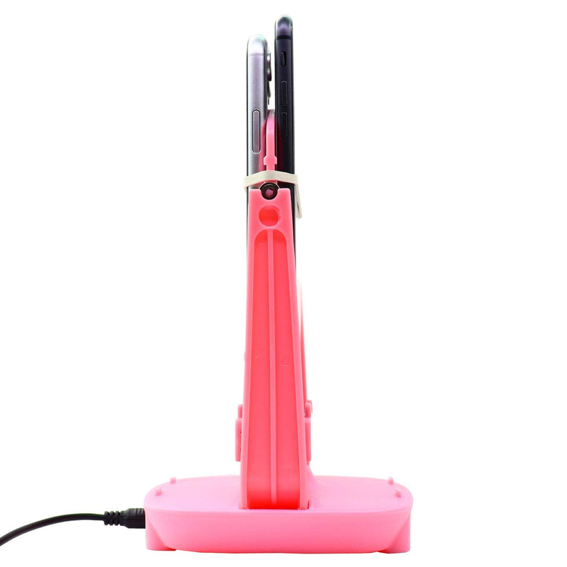 [Australia] - Phone Swing Step Counter Pedometer Compatible with Poke Ball Plus, Pedometer, (High Silent Version) (USB Cable) (Support 2 Phones)(Pink) 
