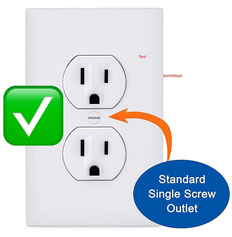 [Australia] - 6-Pack Safety Innovations Self-Closing Outlet Covers (For Center Screw Outlets Only) - An Alternative To Wall Socket Plugs for Child Proofing Outlets, (1-Screw), (White) 