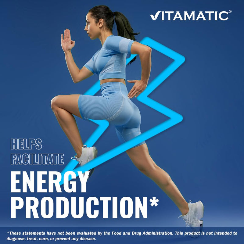 Vitamatic Methyl Folate & B12 Supplement with Pyridoxal 5 Phosphate (P-5-P) - Promotes Cardiovascular Health & Energy Metabolism - 120 Fast Dissolve Tablets - Non GMO & Gluten Free