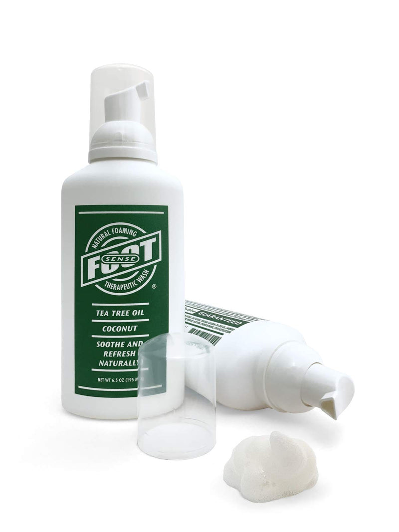 Foot Sense Tea Tree Oil Foaming Foot & Body Wash – Natural Therapeutic Foaming Soap for Smelly Feet, Nails & Skin - Clean, Refresh & Deodorize - Bath Essentials for Daily Use, 6.5oz 1