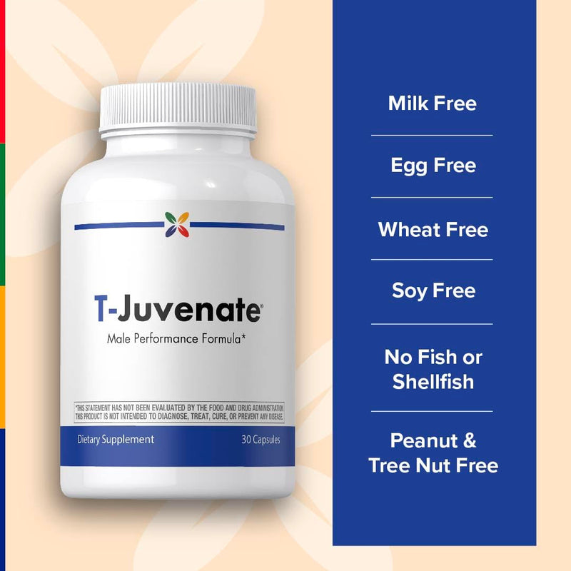 Stop Aging Now - T-Juvenate Complex Supplement for Men - with Tribulus Terrestris, Fenugreek Extract, & Maca Root - 30 Capsules