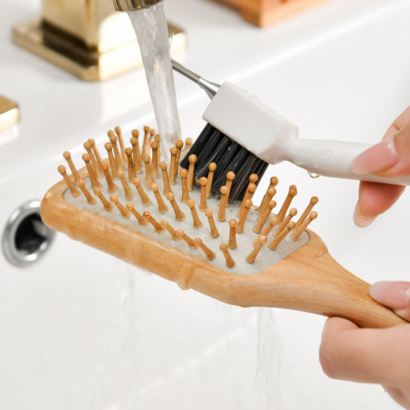 [Australia] - Hair Brush Cleaner 2-in-1 with Steel Wire & Bristles Bristles+Rake Deep Clean 1 