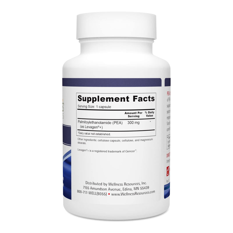 [Australia] - Wellness Resources Pea Ultra with Levagen+ High Absorption Pea Supplement for Minor Pain, Joint Health, Sleep Support, Brain Health & Stress Support - Palmitoylethanolamide 300mg, 60 Capsules 