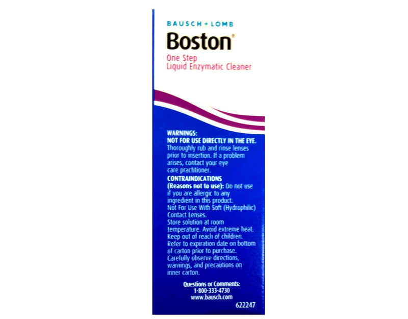 [Australia] - Boston One Step Liquid Enzymatic Cleaner ‚Äì Protein Remover for Rigid Gas Permeable Contact Lenses, 15-Week Supply 
