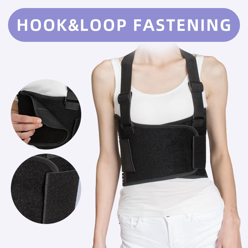 [Australia] - Rib Brace for Women,Breathable Chest Belt Support for Rib Injury, Fracture, Dislocated Ribs Protection and Post-Operative Recovery,Men Rib Protector for Back Crack (Large) Large 