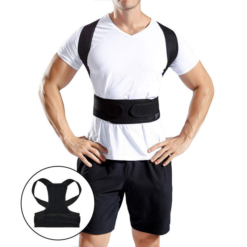 Posture Corrector for Men and Women Adjustable Posture Brace Provides Lumbar & Back Support Shoulder and Clavicle Lower and Upper Back Kyphosis Posture Device.Corrects Slouching & Bad Posture (M) Medium