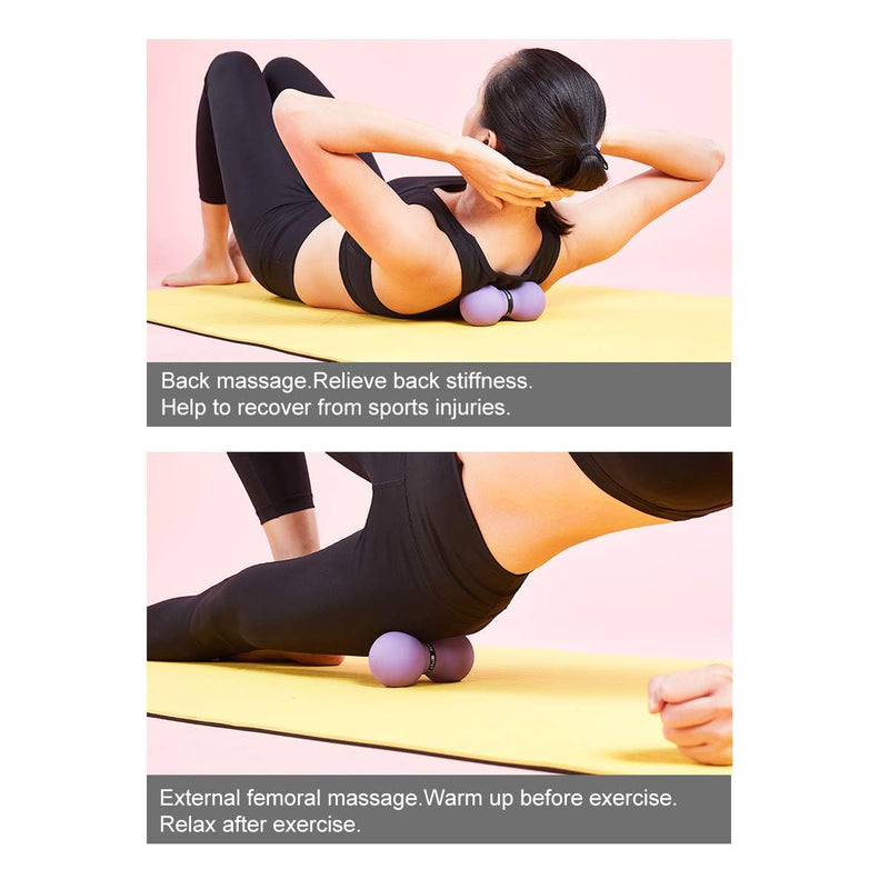 [Australia] - Double Lacrosse Massage Ball for Myofascial Release, SGS Certification, Massage Deep Tissue for Waist Back Feet, Trigger Point Therapy, Muscle Knots, Peanut Massage Ball for Muscle Pain Blue 