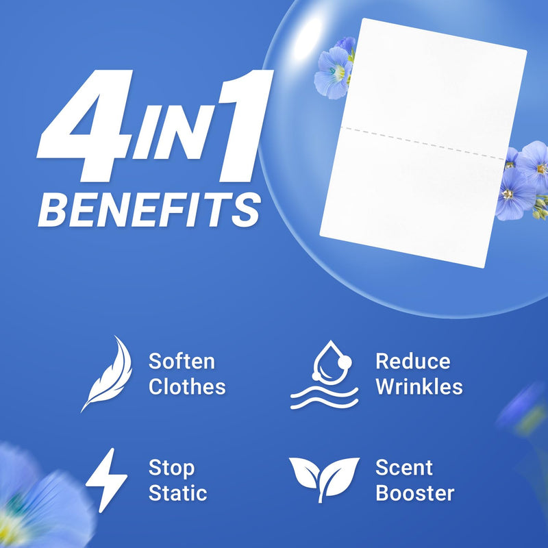 [Australia] - Fabric Softener Sheets for Washing Machine, No Plastic Jug Soap Strips, Alternative to Fabric Softener Liquid and Pods, Fresh Linen Scent, Up to 240 Loads 