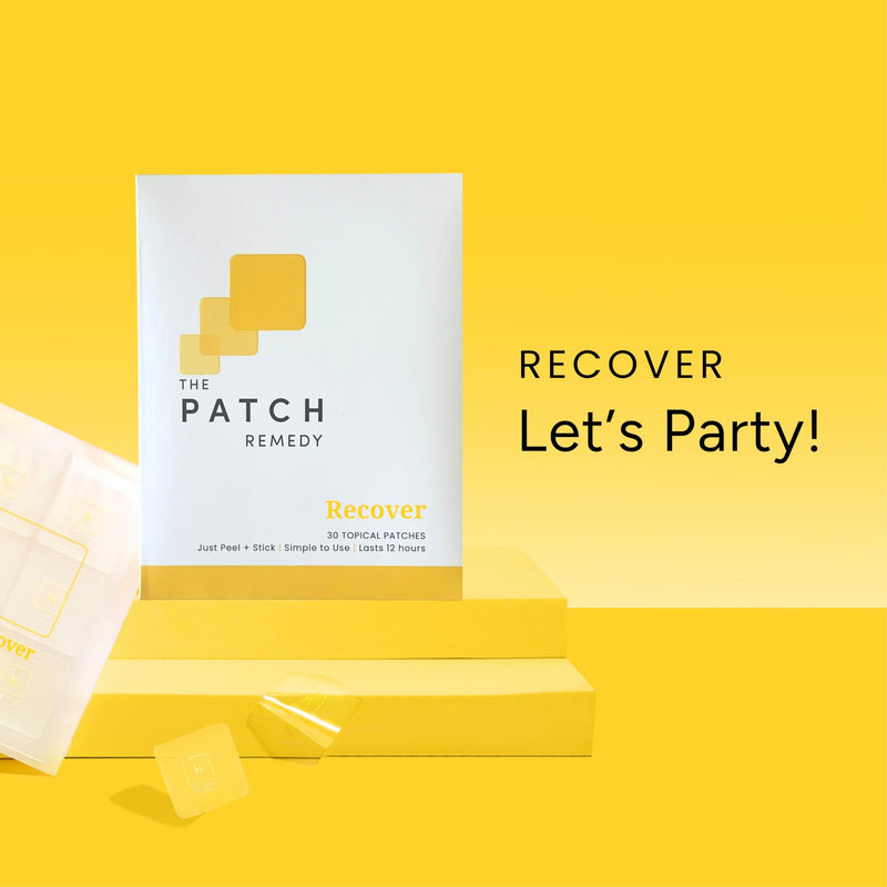 The Patch Remedy Recover Patch - 30 Topical Patches for a Night Out with Glutathione & Milk Thistle Extract for Pre & Post Party Recovery Relief Support
