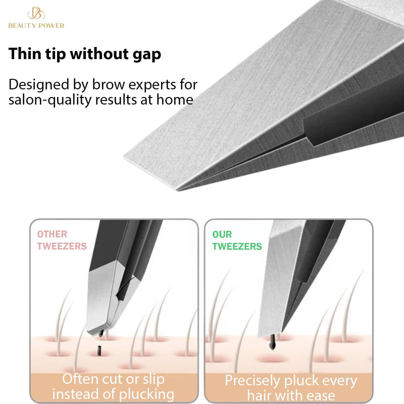 Ultra-Precision Professional Slant Tweezers for Women Facial Hair - German Stainless Steel, Lightweight Black Tweezers for Women & Men, Ideal for Eyebrow & Facial Grooming (Matte Gray) 1 / Matte Gray