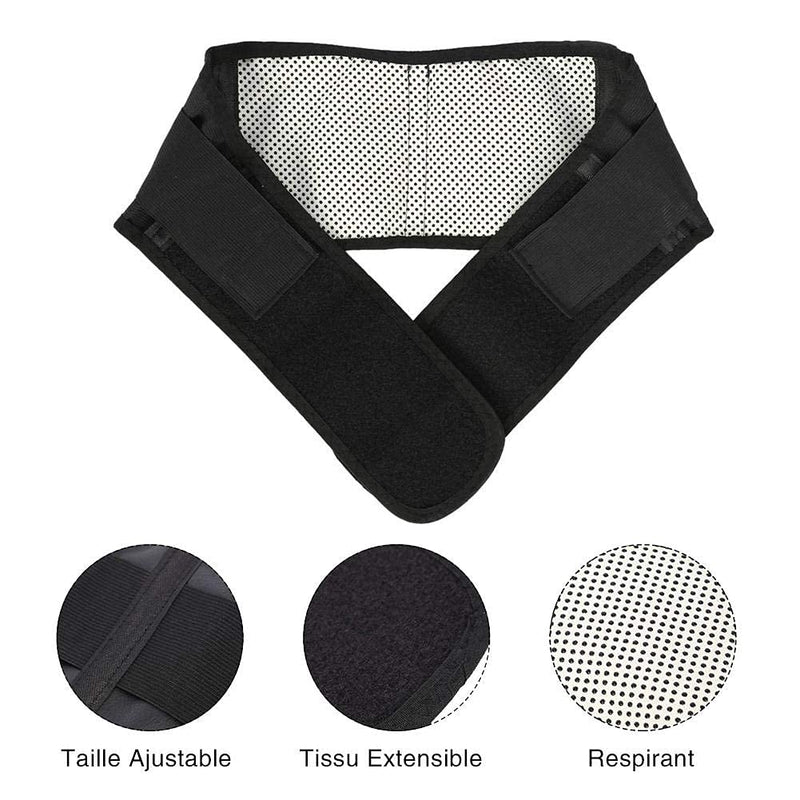 Zyyini Lumbar Support Belt, New Tourmaline Self-Heating Magnetic Belt, Black Magnetic Waist Belt, Support Waist And Maintain A Good Posture, Help To Relieve Pain