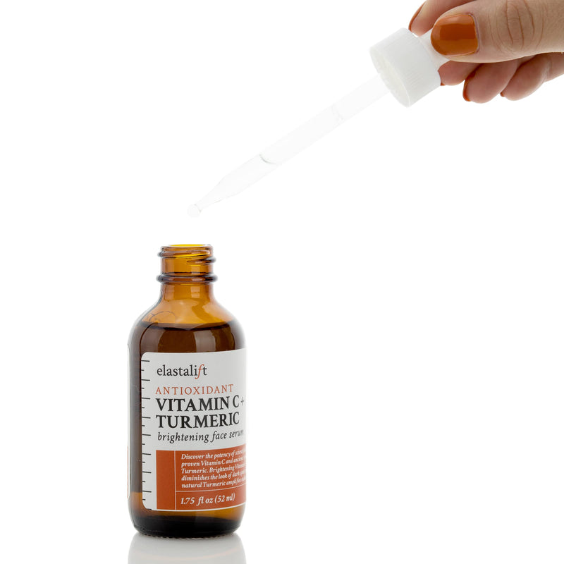 Elastalift Concentrated Vitamin C + Turmeric Oil Anti Aging Facial Serum Skin Care Booster - Promote Clear & Brighten Tone - Hydrate Dry Skin, Fight Redness, Restore Strength - 1.75 Fl Oz 1.75 Fl Oz (Pack of 1) Vitamin C + Turmeric Face Serum