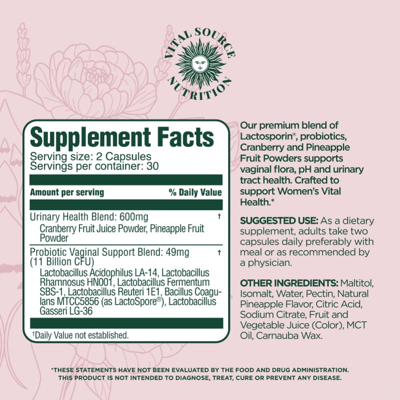 Vital Source Nutrition - Premium Feminine Balance Gummies & ViXi Feminine Balance Capsules - for Women’s Health & Wellness - 30 Servings
