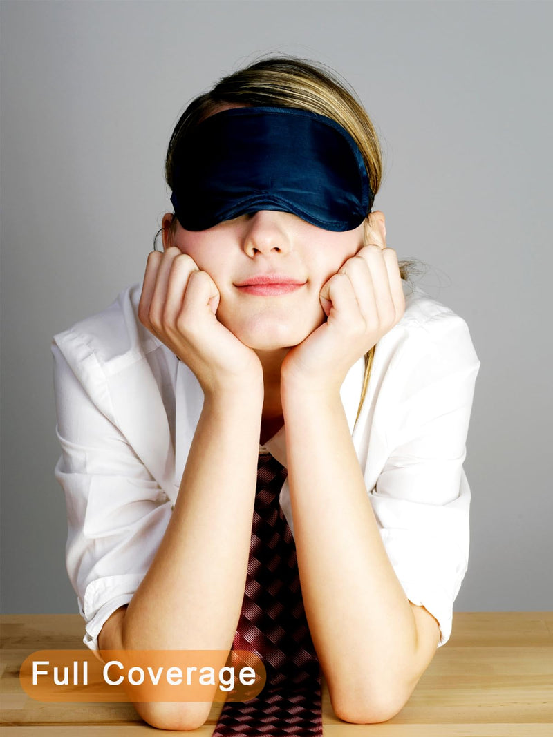 [Australia] - 6 Pack Blindfold Eye Mask Cover Sleep Mask for Party Games Travel Sleep Team Build Party Supply with Adjustable Strap for Women Men Kids, Black 1 Count (Pack of 6) 