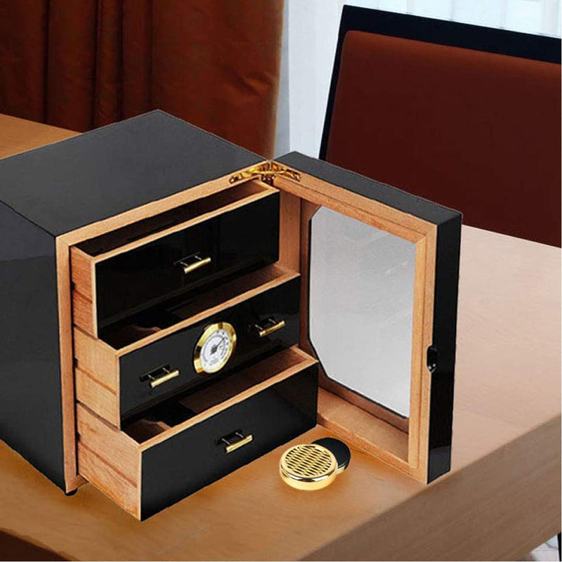 [Australia] - Cigar Hygrometer, Anync Round Hygrometer for Cigar Humidor, Cigar Box/Cigar Cabinet 2 inch Diameter Gold 