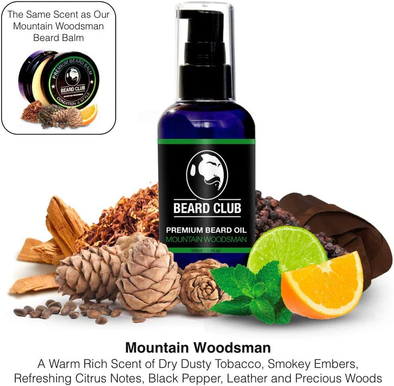 [Australia] - Beard Club - Beard Oil - Mountain Woodsman Beard Oil Men - Ideal beard care and beard oil (Beard Oil) for men - 100ml 