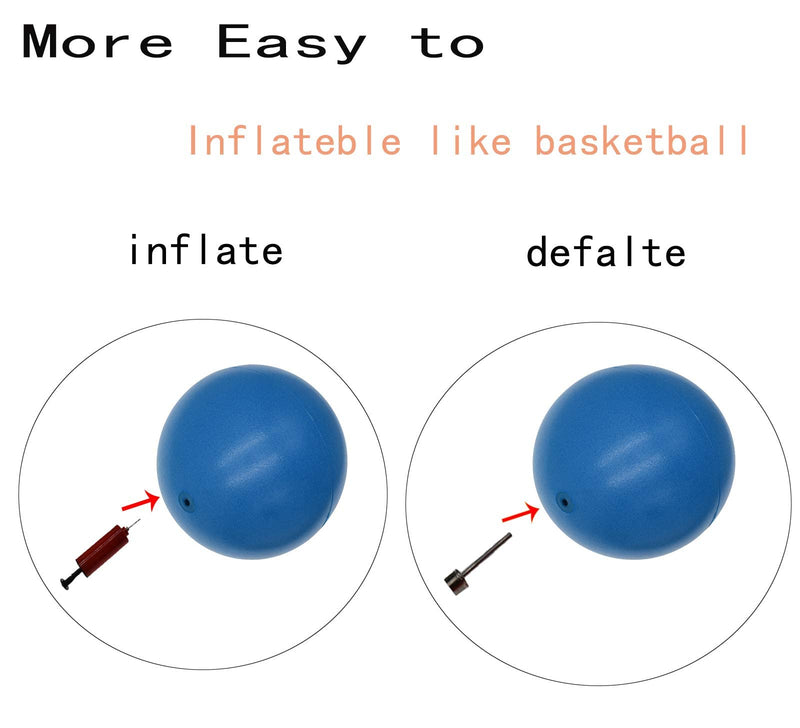 [Australia] - Small Exercise Ball for Between Knees, 6 inch Pilates Ball with Pump, Mini Yoga Core Ball Physical Therapy blue 