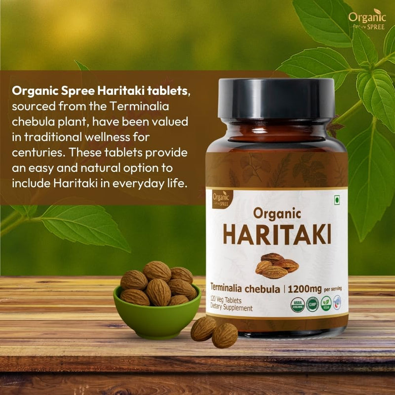 [Australia] - Haritaki 120 Tablets | Terminalia Chebula (Haritaki) | USDA Organic Certified | Improves Digestion and Detoxifiacation* | Dietary Supplement 120tab 1 