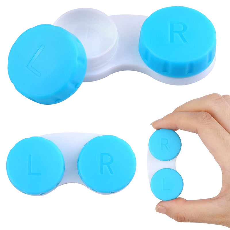 [Australia] - Elcoho 24 Pack Contact Lens Cases Contact Lens Holder Box Left/Right Eyes Contact Lens Container, 4 Colors Blue, green, hot pink, purple 