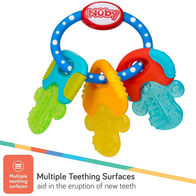 [Australia] - Nuby Ice Gel Teether Keys 1 Pack - Blue 1 Count (Pack of 1) 