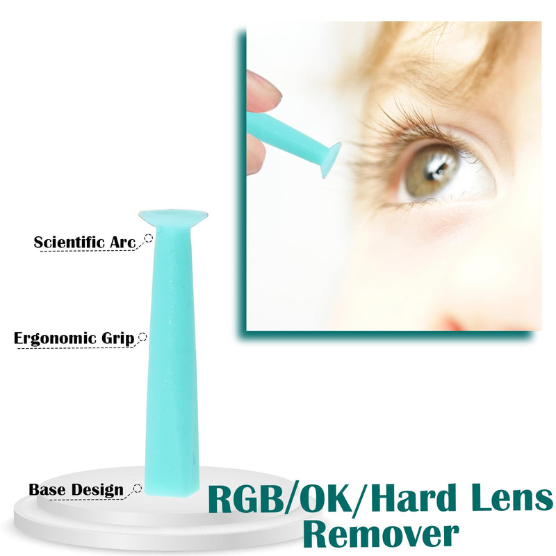 [Australia] - 12PCS Hard Contact Lens Remover Tool with Storage Box Eye Care Inserts Removes Reusable Suction Cup Remover Contact Plunger Eye Contact Remover for RGP/OK/Scleral Lenses green 12pack 