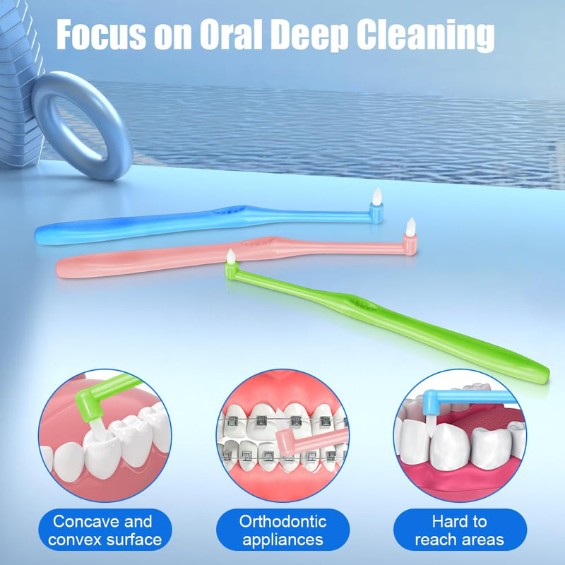 [Australia] - ACWOO Tufted Toothbrush, Pack of 8 Single Tufted Brush Toothbrush Small Toothbrush Tufted Brush Soft Tufted Toothbrush Trim Toothbrush Single Interdental Space Brush for Detail Cleaning 